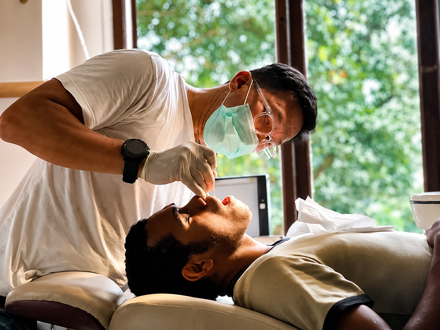 Dental clinic outreach serving a community in Asia