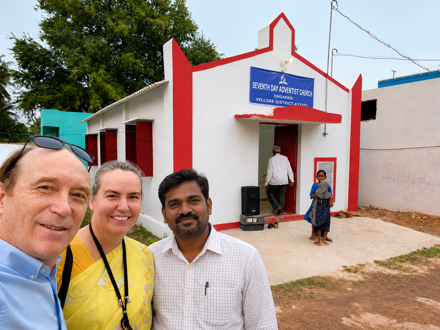 Seventh Day Adventist Church in Ongapadi, India after restoration